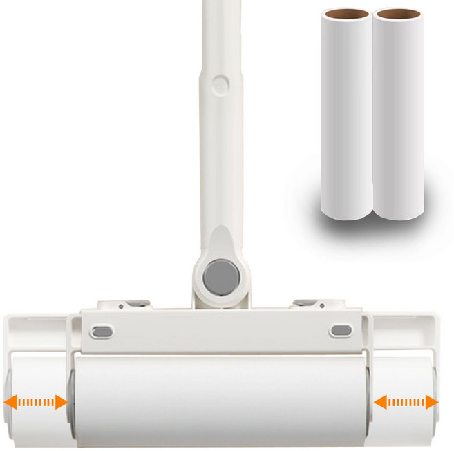 덕분애 좌우 너비조절 16 - 24cm 광폭 돌돌이 테이프 클리너 리필2개 포함, 1세트