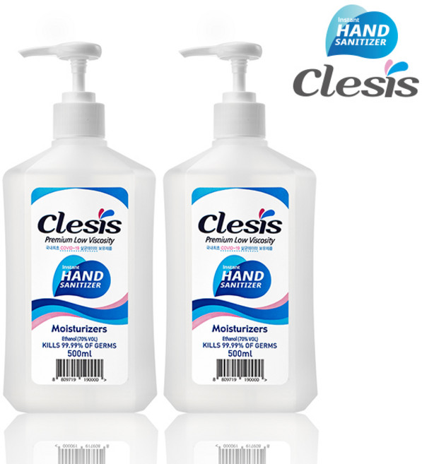 클레시스(Clesis) 프리미엄 손소독제, 2개, 500ml