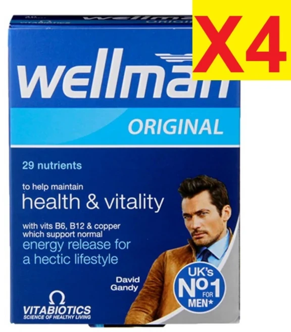 30정 4팩 비타바이오틱스 웰맨 남성 활력 영양제 Vitabiotics Wellman, 4개 - 쿠팡