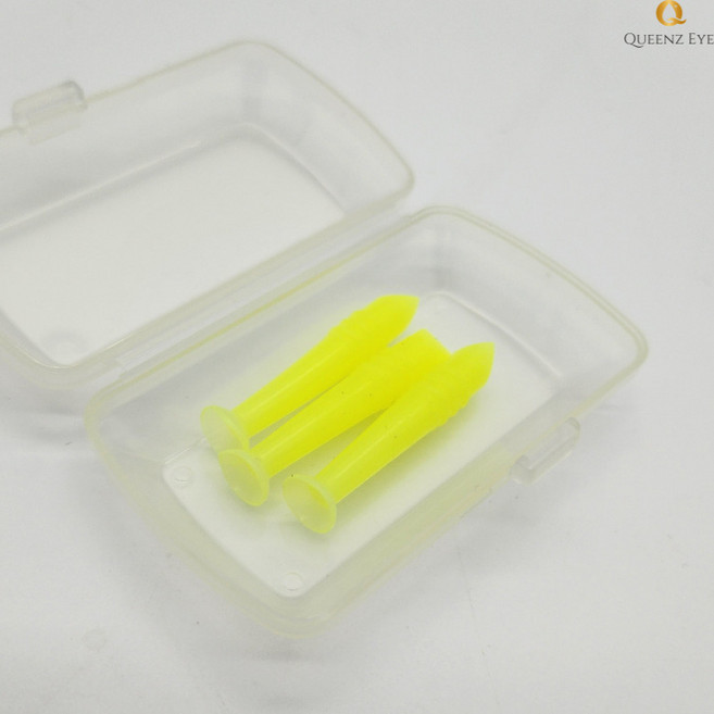 퀸즈아이 하드렌즈 드림렌즈 흡입봉 실리콘석션, 3개, 형광