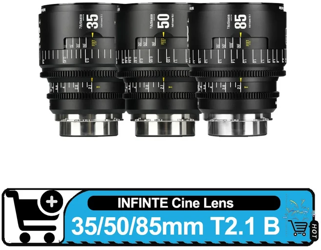 7artisans 인피니티 시네 렌즈 35mm T2.1 50mm T2.1 85mm T2.1 MF 풀프레임 대구경 렌즈 (캐논 EF PL 마운, 01 Canon EF, 03 black set