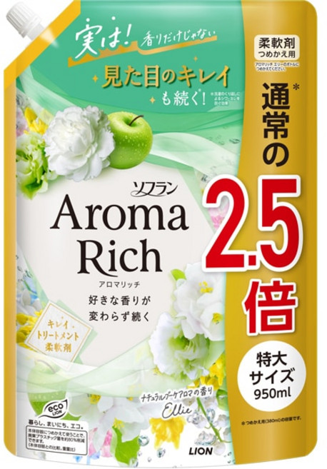 소프란 아로마리치 엘리 리필 특대형 950ml 섬유유연제 107138, 1개