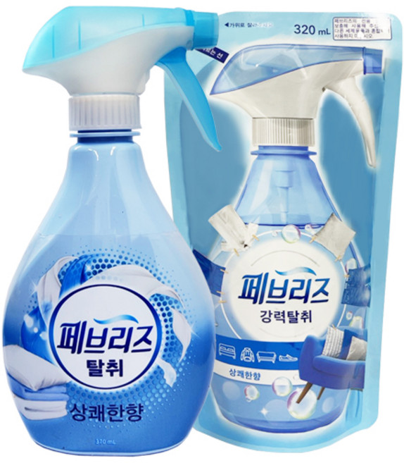 페브리즈 상쾌한향 용기 370ml + 리필 320ml 섬유탈취제냄새제거