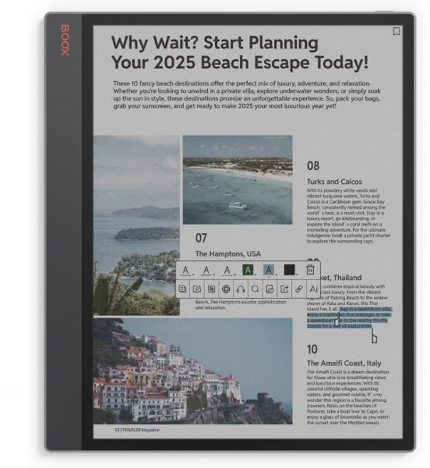 BOOX 태블릿 Tab X C 133 컬러 전자종이 6G 128G E Ink 노트북, BOOX 태블릿 탭 X C 13.3 컬러 전자책 6G, 1개