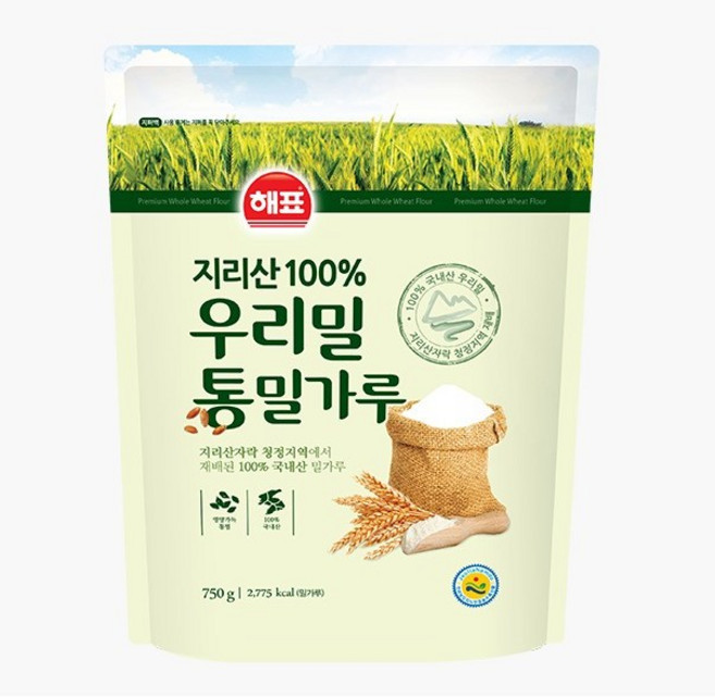 해표 우리밀 통밀가루, 750g, 7개
