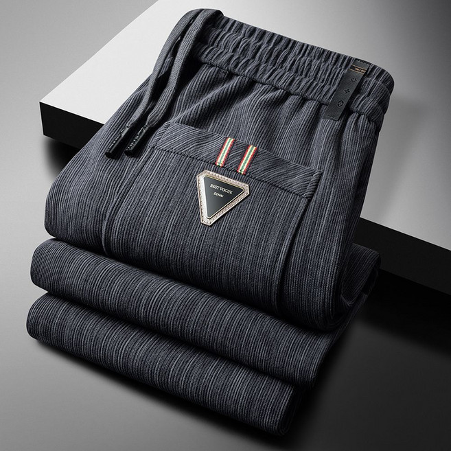 중년 남성 겨울 골덴 바지 캐주얼 도톰 일자 팬츠 루즈핏 남자 스판 기모 코듀로이 바지 CY