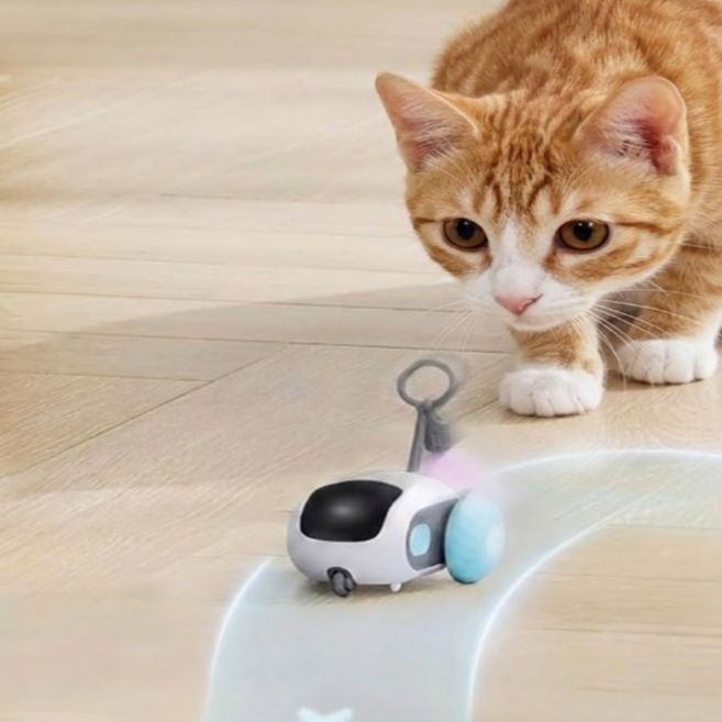 리하펫 고양이 자동 움직이는 장난감 사냥놀이, 1개, 블루