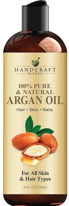 Handcraft Blends 모로코 아르간 오일 - 236ml(8액량 온스) 100% 순수 및 천연 피부와 모발을 위한 프리미엄 등급 캐리어 모발 바디 마사지 냉압착 - 쿠팡