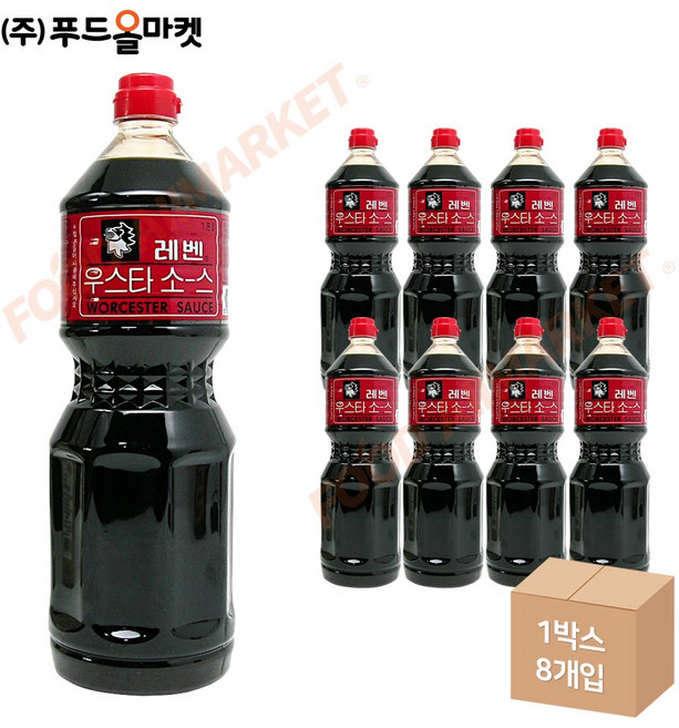 푸드올마켓_ 레벤 우스타소스 1.8L 한박스 (1.8L x 8ea), 8개