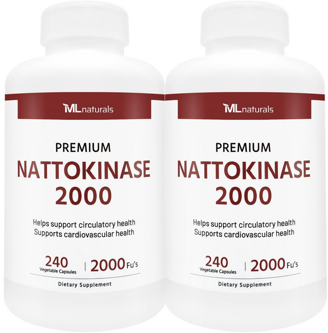 [미국빠른직구] 신제품 마이라이프 내추럴스 나토키나아제 2000 FU's, 240정, 2개