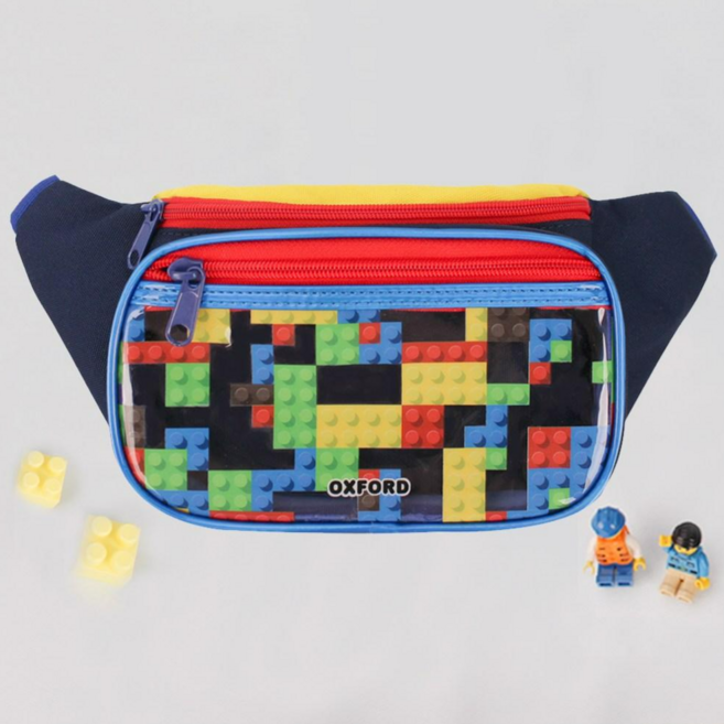 남아용 옥스포드 블럭패턴 힙색 핸드폰가방 소지품 휴대폰 가방 아동 초등학생
