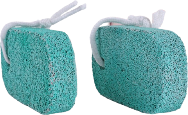 이지오케이 천연 화산석 사각 돌 발밀이 1+1, 그린색상 1+1, 1개입