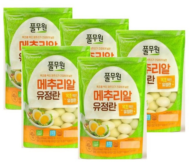 풀무원 깐 메추리알 국산 유정란, 5개, 450g