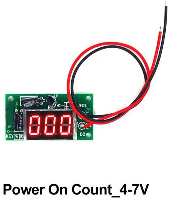 자리 디지털 카운터 모듈 전원 켜기 카운트 튜브 트리거 누산기 빨간색, 1개
