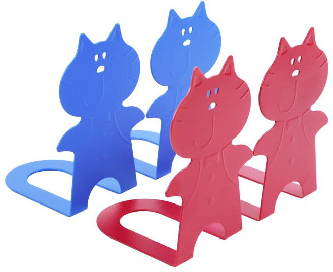 주호창고 북엔드2p 철제북앤드, 핑크