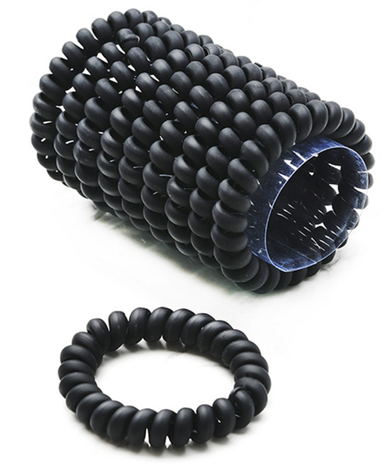 이쁨달다 무광블랙 스프링 10P 자국없는 전화선 심플 데일리 머리끈