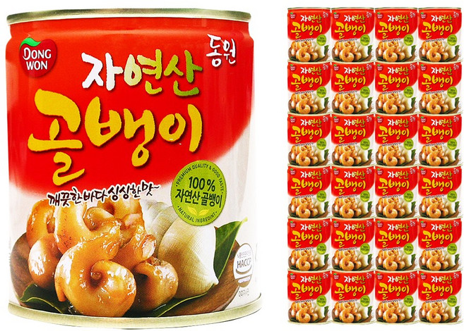 푸드올마켓_ 동원 자연산 골뱅이 230g 한박스 (230g x 24ea)