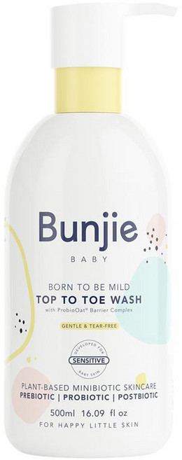 호주 번지 Bunjie Baby Hair And Body Wash 베이비 탑 투 토 헤어 앤 바디워시, 6개, 500ml