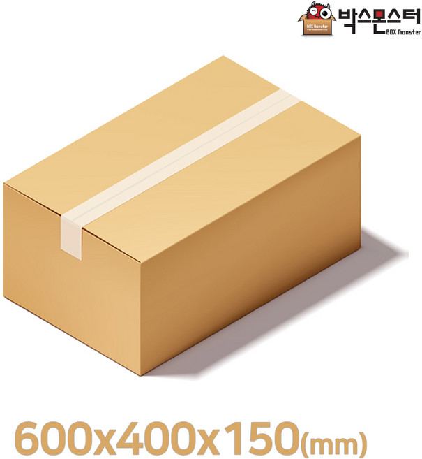 무지 택배박스 J-84 (600x400x150 / BA골 / 로터리 / 10매), 10개, 크라프트