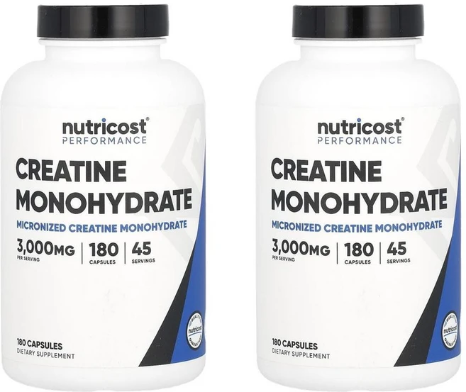 뉴트리코스트 퍼포먼스 크레아틴 모노하이드레이트 Nutricost Performance Creatine Monohydrate 180정, 2개 - 쿠팡