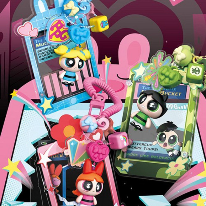 [단품] 블로키 파워퍼프걸 DD-ART01 렌즈 루멘 포토 키링 랜덤, 1개