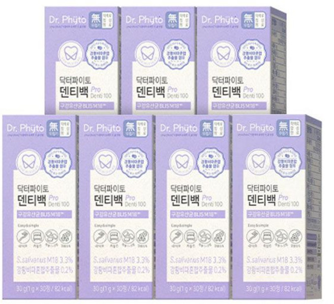 닥터파이토 덴티백 PRO 구강유산균M18, 7박스, 30정