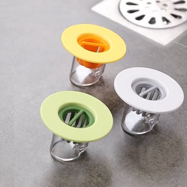 방충탈취 하수구트랩 2종 세트, 엘로우, 그린