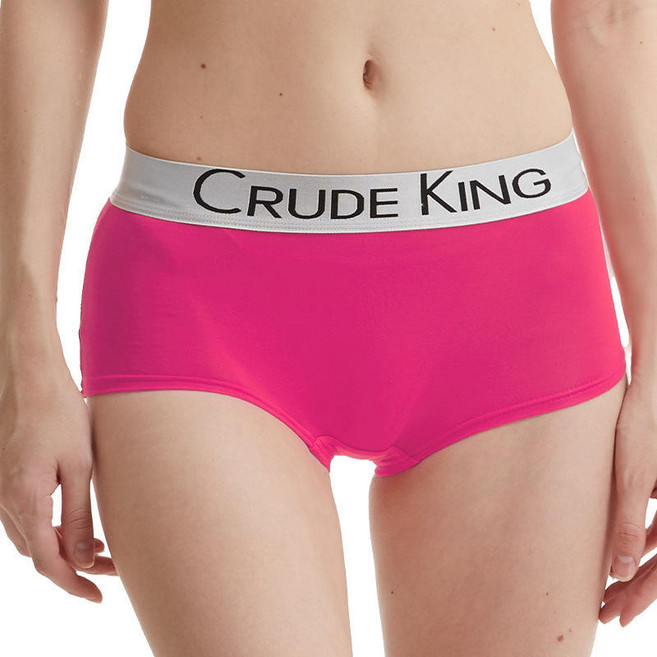 CRUDE KING 無痕平角內褲 中腰舒適透氣 多色可選 M至4XL尺寸, 粉色