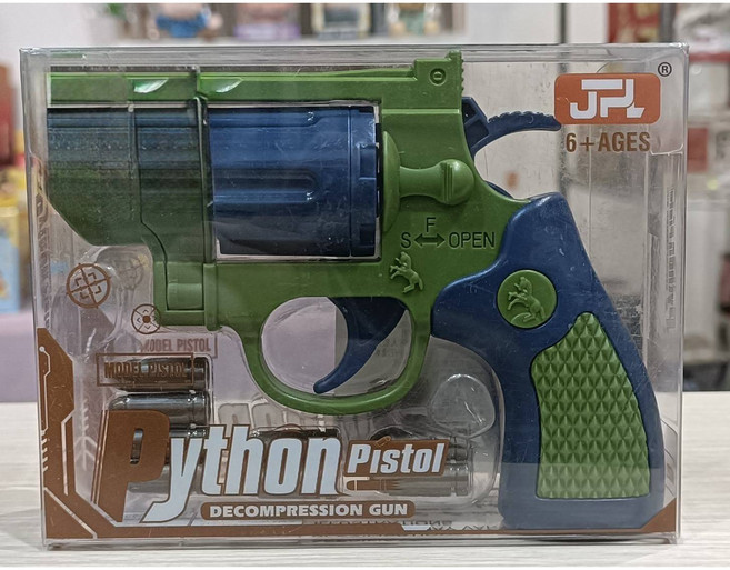 JPL 兒童 左輪模型手槍 拆裝槍 6+歲, 綠色, 1個