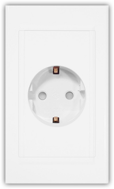 일신전기 매립형 전기 전등 스위치 방우 콘센트 전화 맹커버 모음, 11) 매입1구콘센트(보조대미포함), 1개