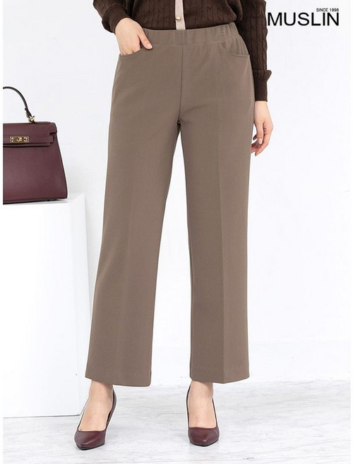 모슬린 엄마옷 밴딩 정장통바지 MQG124773 마담 미시옷 중년여성의류 빅사이즈 50대 60대여성옷