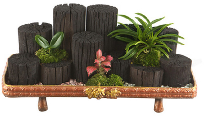 포컴플라워 숯부작B형 (꽃바구니 꽃다발 난 화환 화분 분재) (생일 기념일 꽃선물) 전국배송 당일배송, 1개