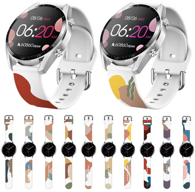 갤럭시워치4클래식 40mm 42mm 44mm 46mm 호환 믹스컬러 실리콘 스트랩 시계줄, saw982 (4), 갤럭시워치4클래식 46mm(20)