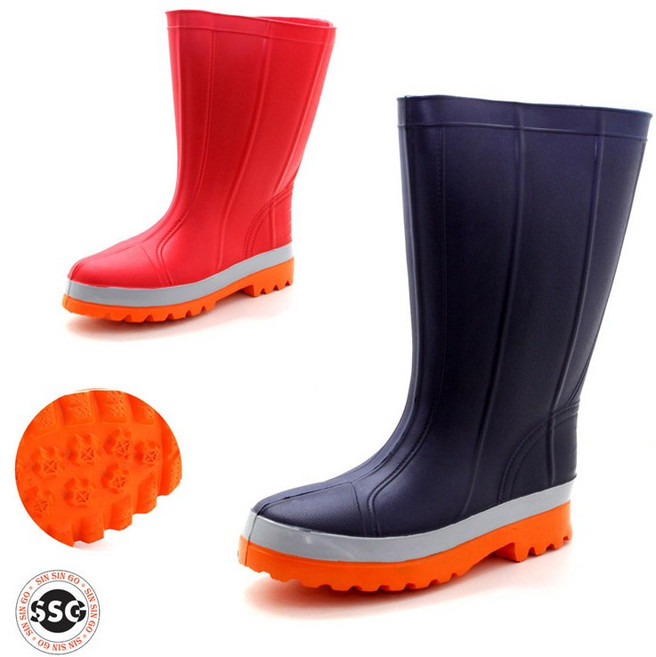 [논슬립 고급장화] 남여 볼편한 방수 위생 롱장화 총장길이 33cm SW 엘리시안공기, 751 여성 레드, 230, 1개