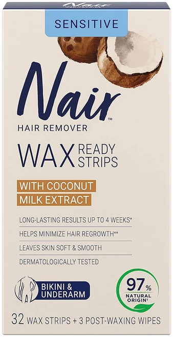 네어 민감성 겨드랑이&비키니라인 32+3매 왁싱스트립(브라질리언 왁싱), 1개 - 쿠팡