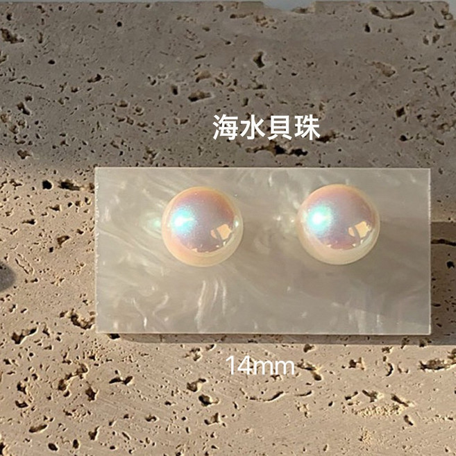 DIU 天然珍珠耳釘高級感輕奢耳環女925銀耳飾純銀復古蚊香盤珍珠耳夾
