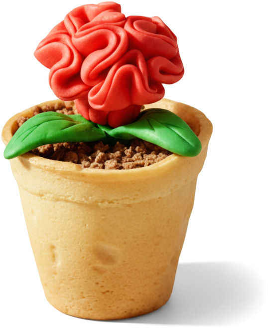 어버이날 스승의날 화분도 먹는 카네이션 슈가 컵케이크 만들기 1인 DIY 세트 선물 행사, 1개, 160g