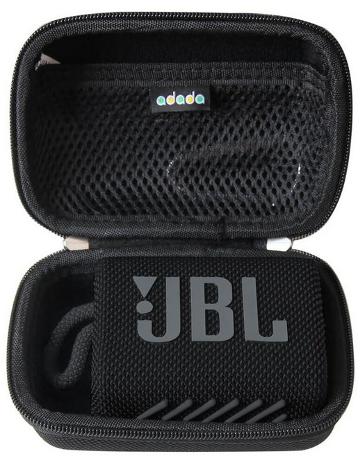 Adada JBL Go 3 / GO 4 휴대용 블루투스 스피커용 하드 여행용 케이스 (블루) 325203, 블랙, 블랙