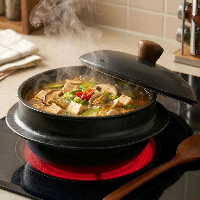 100%국내생산 쎄딕 IH 인덕션 뚝배기 가마솥 통주물 냄비 2-3인용, 1개, 20cm