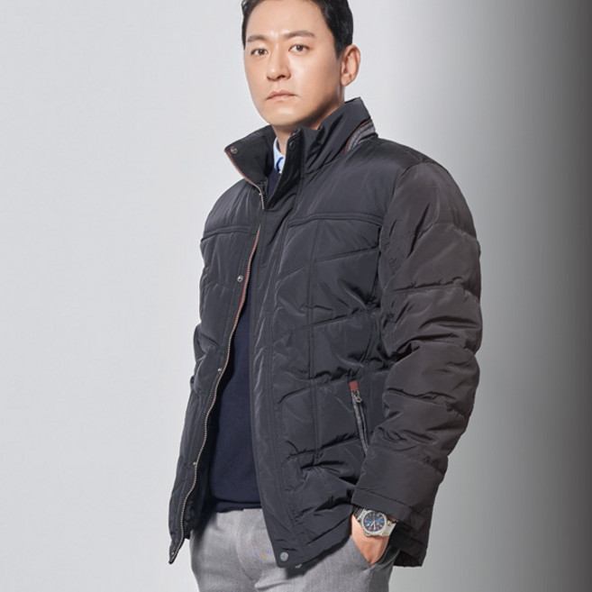 윌비 블랙 메모리 퀼팅점퍼 CT112