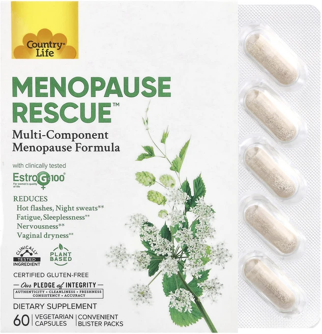 컨트리라이프 메노포즈 Rescue 베지캡슐 60정, 6개 - 쿠팡