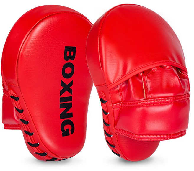 GINGPAI 깅파이 복싱 손 미트 핸드패드 격투기 트레이닝 코치 손미트 BOXSB, 1개, 레드