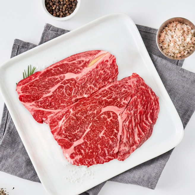 따봉프레시 육즙가득 프리미엄 꽃등심 구이용 암소 한우 1등급 냉장, 1개, 200g