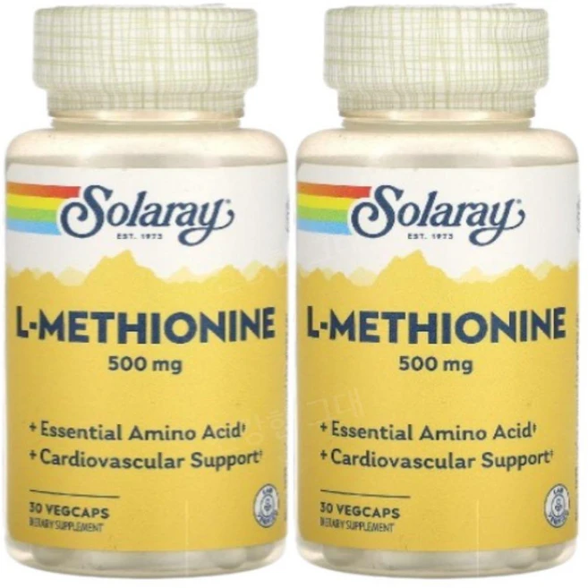 쏠라레이 l-메티오닌 500mg 30 베지캡슐, 2개, 30정 - 쿠팡