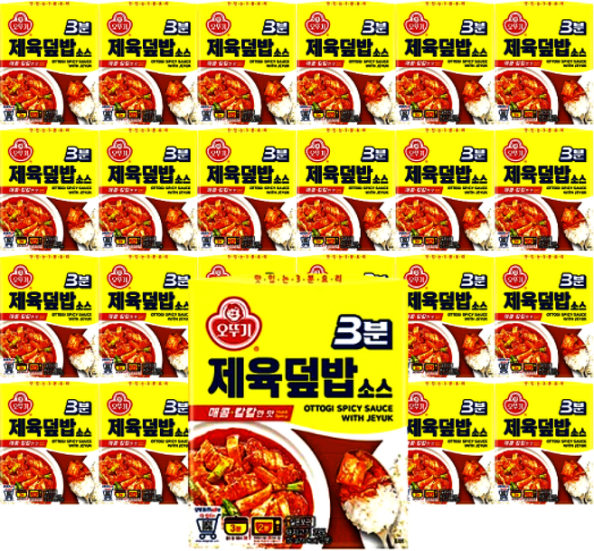 오뚜기 3분 제육덮밥소스 3분요리 즉석식품, 24개, 150g