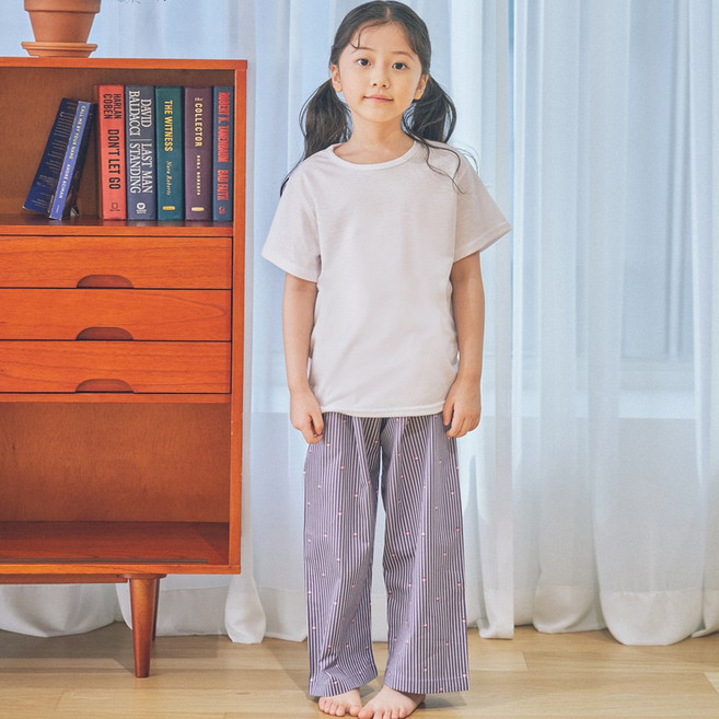 씨엘스토리 여아동 순면 9부 파자마 잠옷 바지 4종
