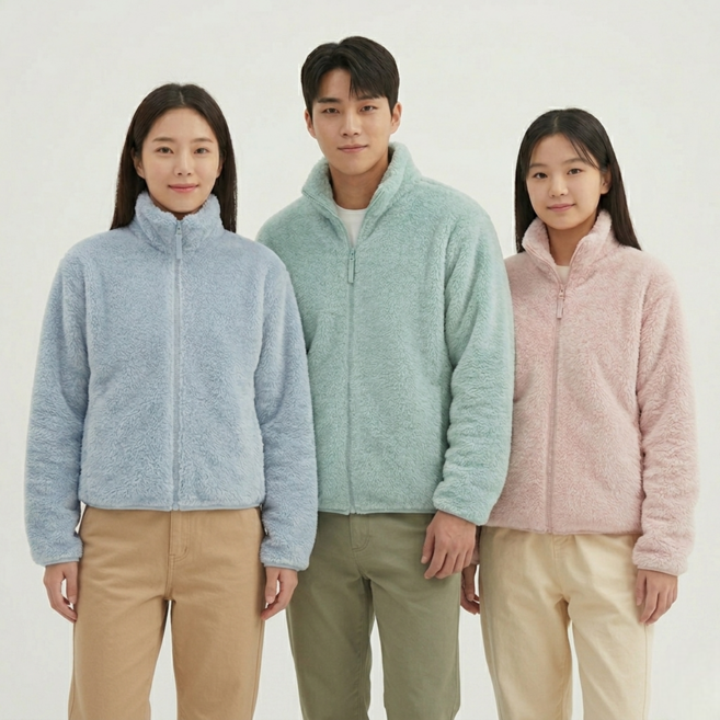 [국내본사정품] 스파오 남녀공용 베이직 퍼플리스 집업