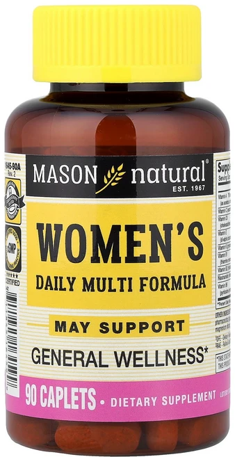 Mason Natural Women's Daily Multi Formula 90 Caplets, Mason Natural, Women's Daily M, 1개 - 쿠팡