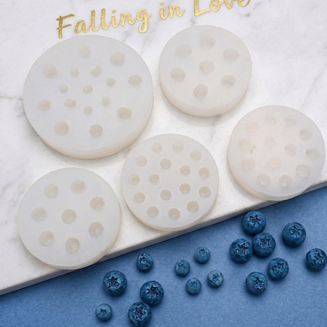 아이레노 수제몰드 블루베리 16구 실리콘 몰드 입체 과일 모양 석고방향제 캔들 비누 만들기 재료