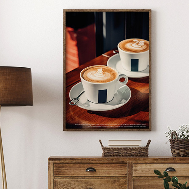 마카오팜 인테리어 포스터 커피 아메리카노, 포스터만 A4